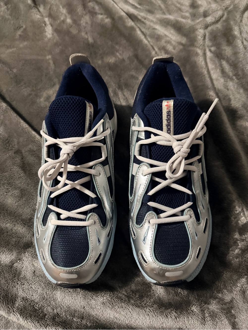 Adidas Navy & Silver Running Sneakers